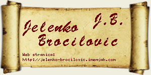 Jelenko Broćilović vizit kartica